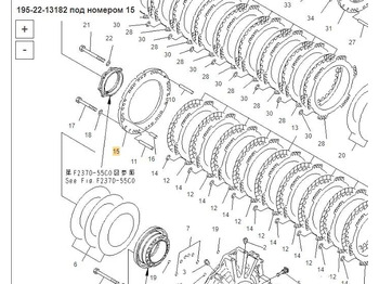 Трансмиссия Диск сцепления 195-22-13182 Komatsu D375A: фото 3 Трансмиссия Диск сцепления 195-22-13182 Komatsu D375A: фото 3