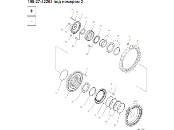 Новый Бортовой редуктор для Бульдозеров OEM 198-27-42263 Сегменты бортового редуктора: фото 2 Новый Бортовой редуктор для Бульдозеров OEM 198-27-42263 Сегменты бортового редуктора: фото 2