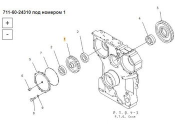 Новый Трансмиссия для Бульдозеров OEM 711-60-24310 Шестерня ГТР (в сборе): фото 4