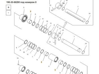 Новый Универсальная запчасть Втулка 195-30-66280 Komatsu D375A: фото 4