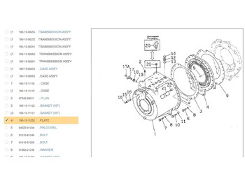 Запчасти Komatsu 195-15-11252 Плита КПП Komatsu D355A в Благовещенске: фото 2 Запчасти Komatsu 195-15-11252 Плита КПП Komatsu D355A в Благовещенске: фото 2