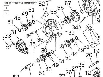 Новый Запчасти Ofm Top Line Подшипник игольчатый 195-15-19420 Komatsu D355A в Благовещенске: фото 4