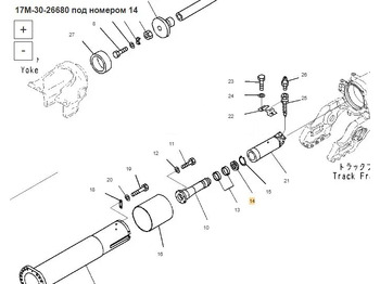 Новый Запчасти Уплотнение 17M-30-26680 / 195-30-18271 Komatsu: фото 4