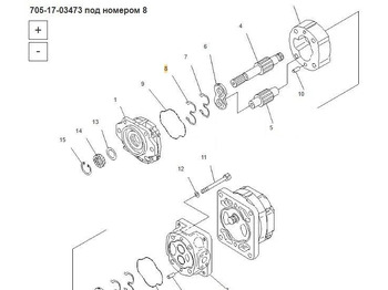 Новый Запчасти Уплотнение (705-17-03473) Komatsu D375A: фото 3 Новый Запчасти Уплотнение (705-17-03473) Komatsu D375A: фото 3