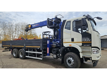 Новый Грузовик бортовой/ Платформа, Автоманипулятор FAW J6P: фото 3