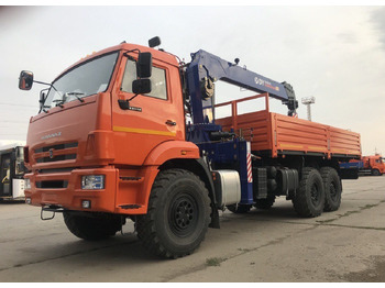 Новый Грузовик бортовой/ Платформа, Автоманипулятор Бортовой грузовик КАМАЗ 43118-50 6х6 с КМУ DongYang, 2025: фото 2