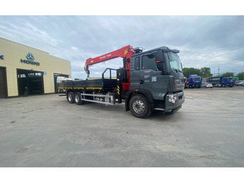 Бортовой грузовик/ Платформа, Автоманипулятор Howo T5G с КМУ Sunhunk S2106: фото 3