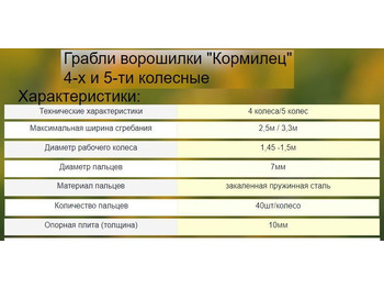 Новый Сеноворошилка Кормилец 5 колес: фото 4