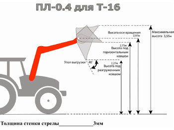 Новый Фронтальный погрузчик для трактора СибДорСельМаш ПЛ-0,4: фото 5