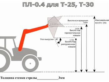 Новый Фронтальный погрузчик для трактора СибДорСельМаш ПЛ-0,4: фото 4 Новый Фронтальный погрузчик для трактора СибДорСельМаш ПЛ-0,4: фото 4
