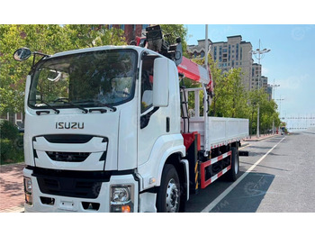 Бортовой грузовик/ Платформа Бортовой грузовик ISUZU 4x2 дв 177kw гп 10 тонн c кму UNIC URV505 гп 5т 5 секций стрела 13,14м: фото 1 Бортовой грузовик/ Платформа Бортовой грузовик ISUZU 4x2 дв 177kw гп 10 тонн c кму UNIC URV505 гп 5т 5 секций стрела 13,14м: фото 1