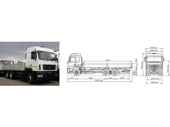 Грузовик бортовой/ Платформа МАЗ 6312