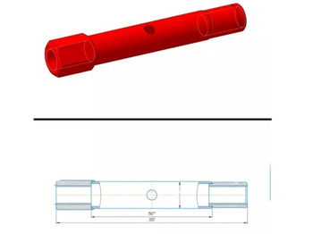 Запчасти для Сеялок Гайка СКП 01.26.000-01 стяжная (полимер красный): фото 3