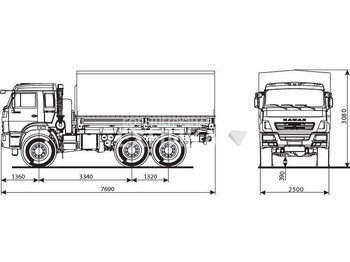 Бортовой грузовик/ Платформа Бортовой КАМАЗ 5350-6017-66 (D5): фото 3