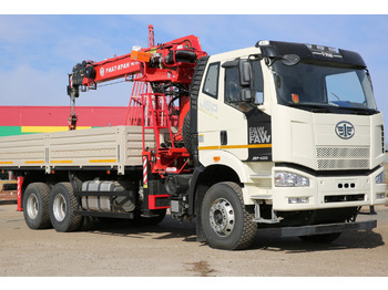 Бортовой грузовик/ Платформа, Автоманипулятор Бортовой автомобиль FAW CA3250 с КМУ РИАТ-КРАН РК-1519Т: фото 3