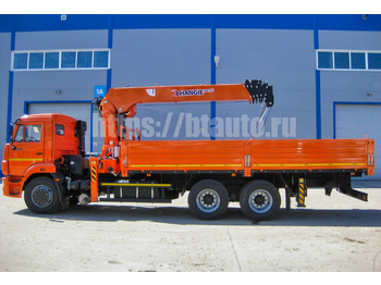 Бортовой грузовик/ Платформа, Автоманипулятор Бортовой автомобиль КАМАЗ 65115-48 с КМУ HANGIL HGC 756: фото 3