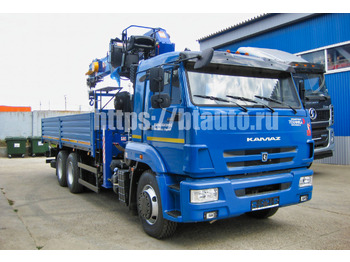 Бортовой грузовик/ Платформа, Автоманипулятор Бортовой автомобиль КАМАЗ-65115 с КМУ DongYang SS2037: фото 3