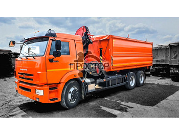 Самосвал, Автоманипулятор Камаз 65115 самосвал (зерновоз) с КМУ Инман ИМ-150N: фото 3