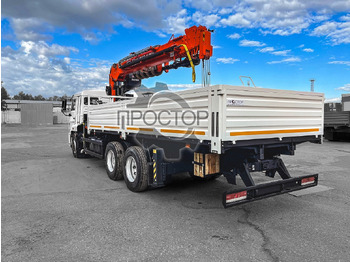 Новый Бортовой грузовик/ Платформа, Автоманипулятор Камаз Камаз 65115 бортовой с КМУ Kanglim KS 2056 H (с буром): фото 4