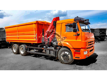 Новый Самосвал, Автоманипулятор Камаз Камаз 65115 самосвал (зерновоз) с КМУ Инман ИМ-150N: фото 4