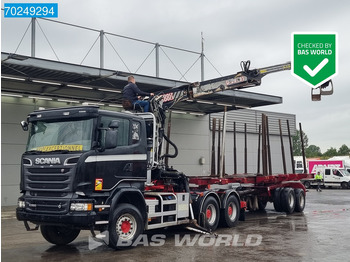 Scania R580 6X4 Holz Kran Diebolt D28 Full-Steell Extentable Trailer в лизинг Scania R580 6X4 Holz Kran Diebolt D28 Full-Steell Extentable Trailer: фото 1