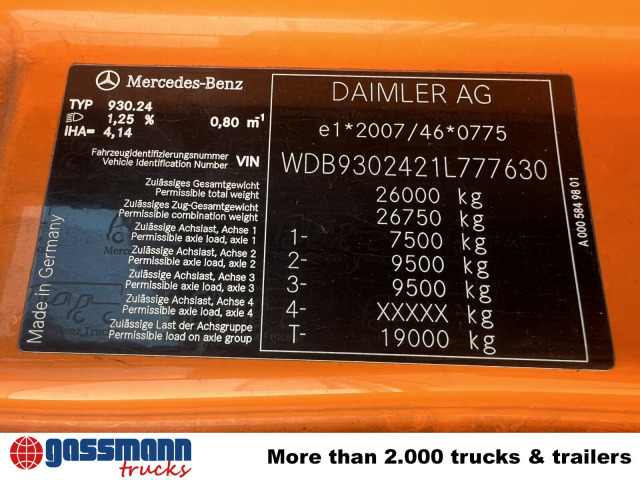 Mercedes-Benz Actros 2641/48 L 6x4, Seilabroller, Haller - Мусоровоз: фото 3 Mercedes-Benz Actros 2641/48 L 6x4, Seilabroller, Haller - Мусоровоз: фото 3