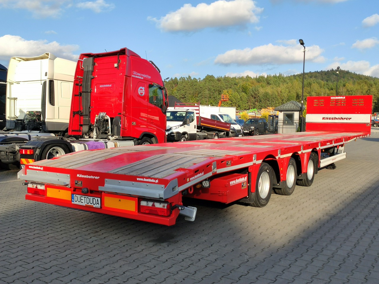 Kassbohrer Niskopodłogowa Telemega Rozciągana 7m 3-Osiowa Oś skrętna - Низкорамный полуприцеп: фото 1