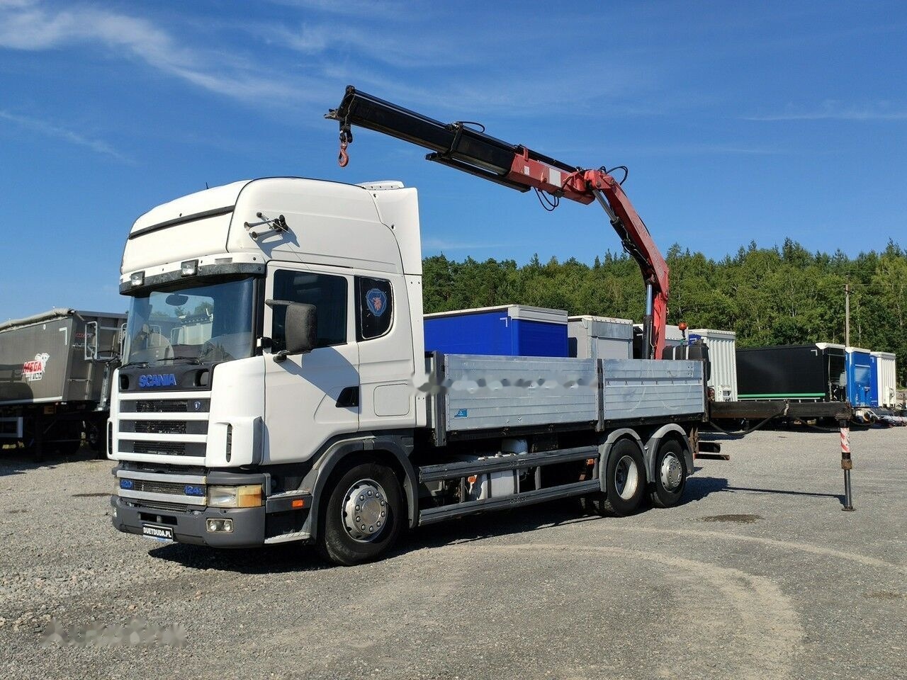 Грузовик бортовой/ Платформа, Автоманипулятор Scania 124L 420 6x2 Retarder HDS FASSI F170 Budowlanka: фото 1