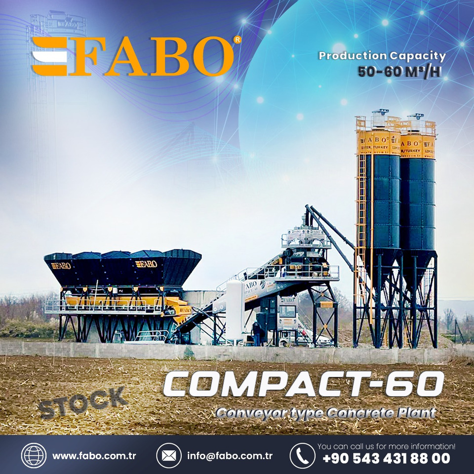 FABO COMPACT-60 CONCRETE PLANT | CONVEYOR TYPE - Бетонный завод: фото 1 FABO COMPACT-60 CONCRETE PLANT | CONVEYOR TYPE - Бетонный завод: фото 1