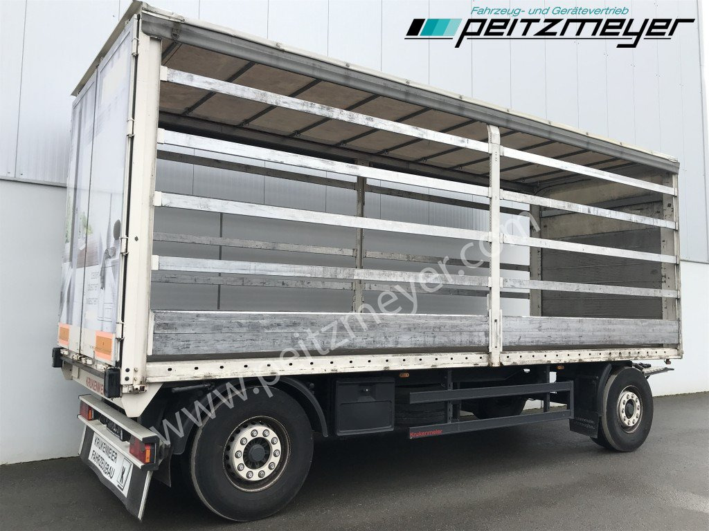 KRUKENMEIER PRITSCHENANHÄNGER 18 T. mit Durchlade Drehschemel, Edscha - Тентованный прицеп: фото 1 KRUKENMEIER PRITSCHENANHÄNGER 18 T. mit Durchlade Drehschemel, Edscha - Тентованный прицеп: фото 1