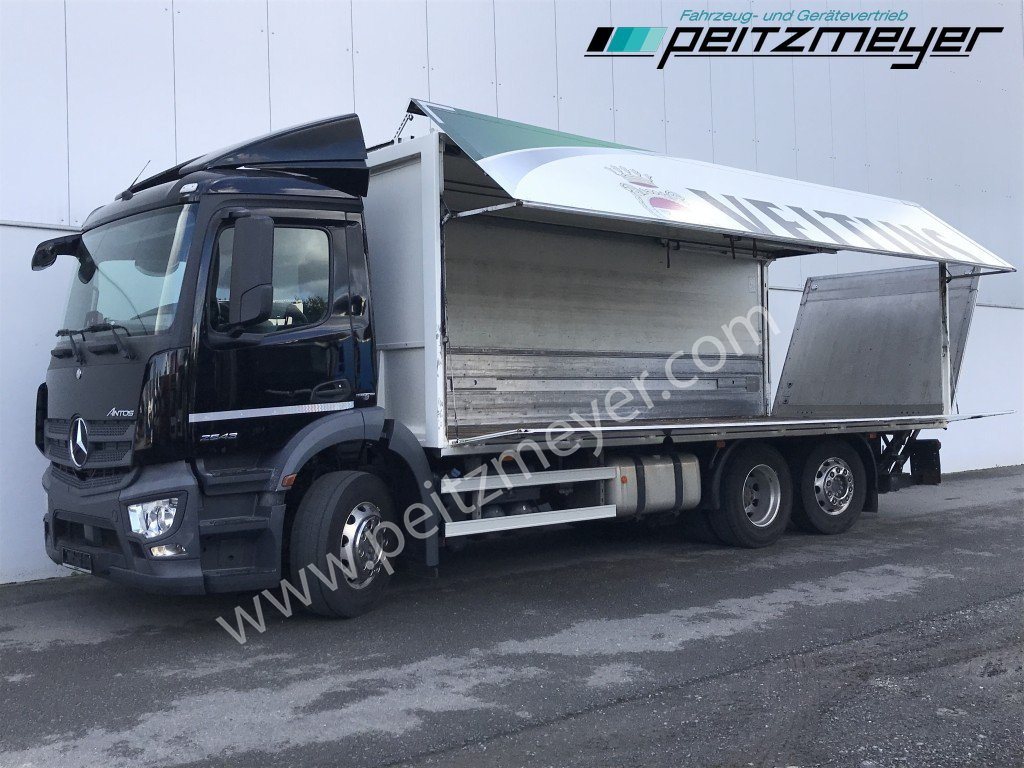 MERCEDES-BENZ Antos 2543 LL Ewers Getränke Retarder, 2 x AHK, LBW 2 t., Lenkachse - Грузовик для перевозки напитков: фото 1 MERCEDES-BENZ Antos 2543 LL Ewers Getränke Retarder, 2 x AHK, LBW 2 t., Lenkachse - Грузовик для перевозки напитков: фото 1