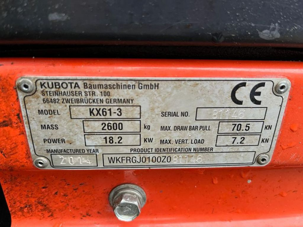 Kubota Minibagger KX 61 Minibagger 2245h, incl. Grabn+T  в лизинг Kubota Minibagger KX 61 Minibagger 2245h, incl. Grabn+T: фото 8