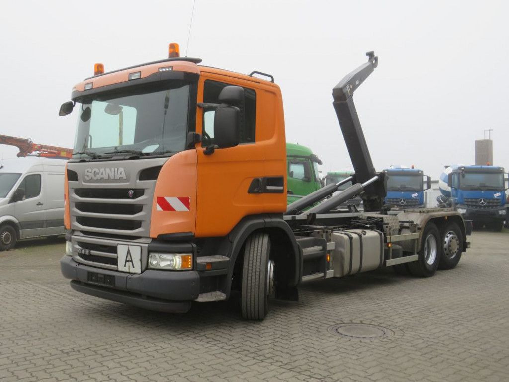 Scania G 410 LB 6x2*4HNA Abrollkipper Lift+Lenkachse 28 - Крюковой мультилифт: фото 1 Scania G 410 LB 6x2*4HNA Abrollkipper Lift+Lenkachse 28 - Крюковой мультилифт: фото 1