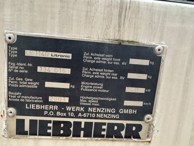 Liebherr LR1140 в лизинг Liebherr LR1140: фото 20