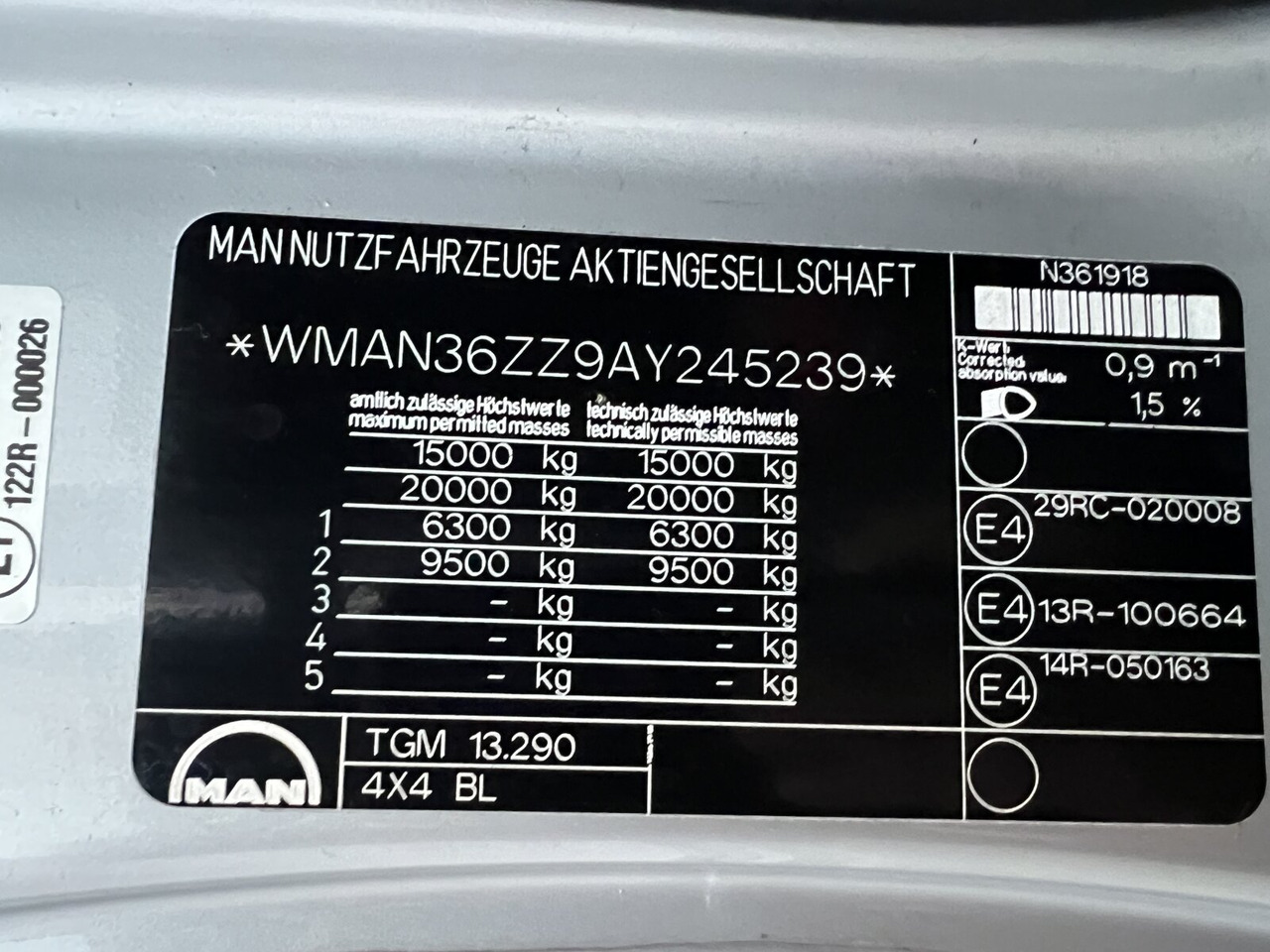 MAN TGM 13/15.290 4X4 BL TGM 13/15.290 4X4 BL, Seilwinde в лизинг MAN TGM 13/15.290 4X4 BL TGM 13/15.290 4X4 BL, Seilwinde: фото 7