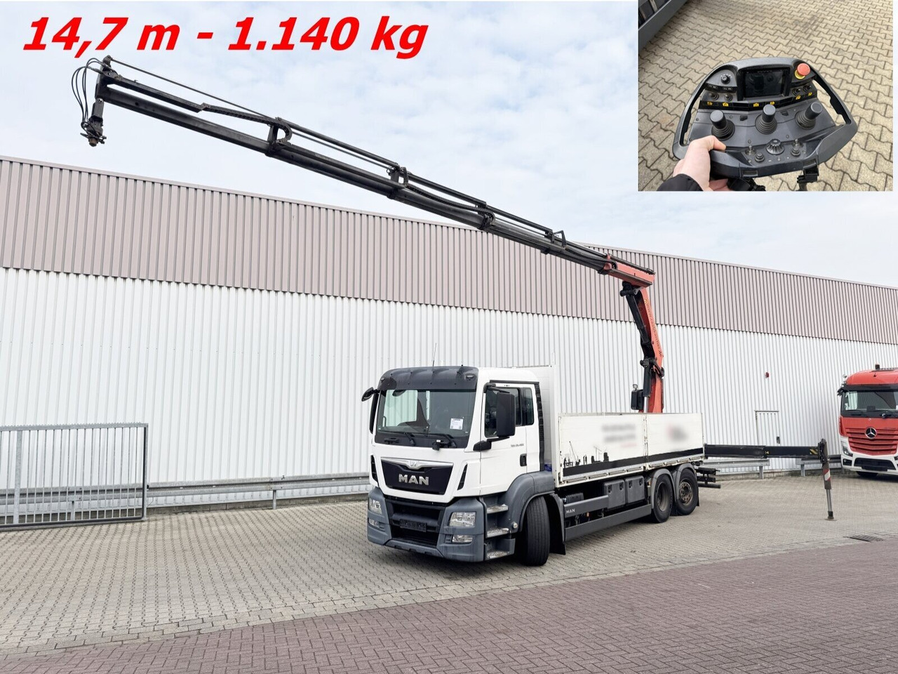 MAN TGS 26.400 6x2-4 LL TGS 26.400 6x2-4 LL, Navi, Lenk-/Liftachse, Heckkran Palfinger PK23002-SH D, Funk - Автоманипулятор: фото 1 MAN TGS 26.400 6x2-4 LL TGS 26.400 6x2-4 LL, Navi, Lenk-/Liftachse, Heckkran Palfinger PK23002-SH D, Funk - Автоманипулятор: фото 1