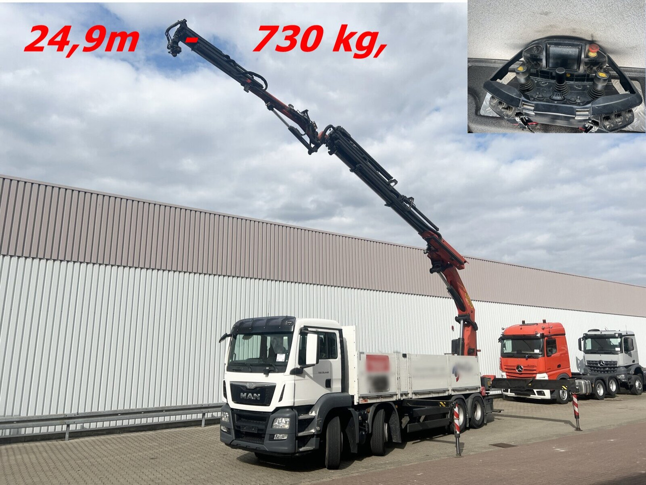 MAN TGS 35.440 8x4 BL TGS 35.440 8x4 BL, Navi, Heckkran Palfinger PK42002 SH-F + Jip PJ 060 B, 24,9m-730kg, Funk - Автоманипулятор: фото 1 MAN TGS 35.440 8x4 BL TGS 35.440 8x4 BL, Navi, Heckkran Palfinger PK42002 SH-F + Jip PJ 060 B, 24,9m-730kg, Funk - Автоманипулятор: фото 1