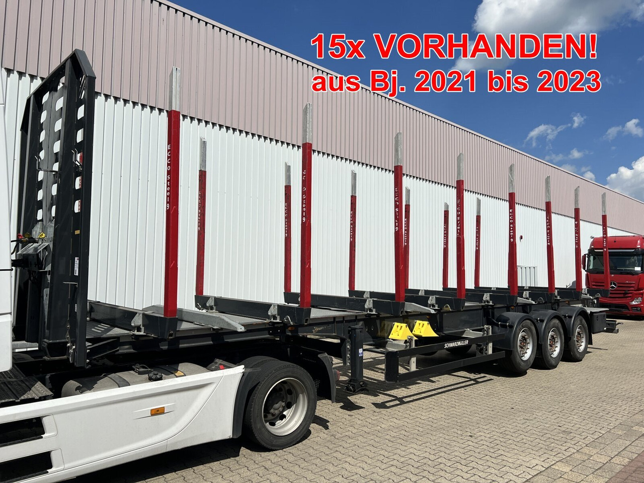 Schwarzmüller 3-Achs Holzauflieger 3-Achs Holzauflieger, Liftachse, MEHRFACH VORHANDEN! - Полуприцеп лесовоз: фото 1 Schwarzmüller 3-Achs Holzauflieger 3-Achs Holzauflieger, Liftachse, MEHRFACH VORHANDEN! - Полуприцеп лесовоз: фото 1