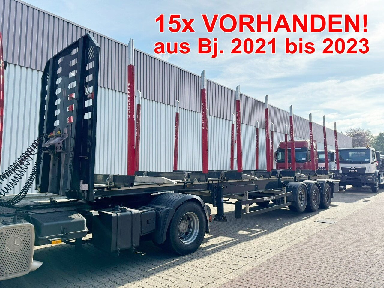 Schwarzmüller 3-Achs Holzauflieger 3-Achs Holzauflieger, Liftachse, MEHRFACH VORHANDEN! - Полуприцеп лесовоз: фото 1 Schwarzmüller 3-Achs Holzauflieger 3-Achs Holzauflieger, Liftachse, MEHRFACH VORHANDEN! - Полуприцеп лесовоз: фото 1