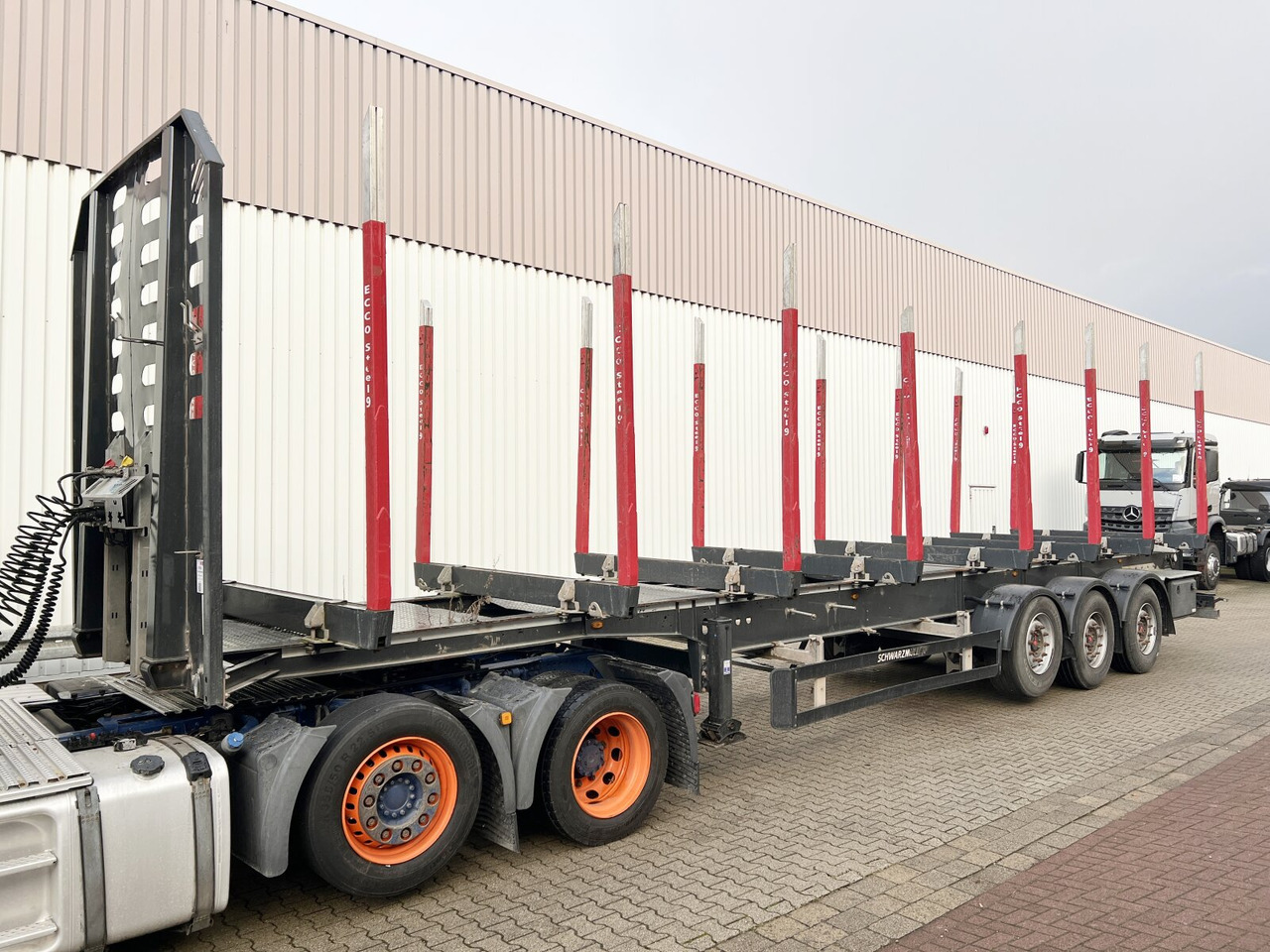 Schwarzmüller 3-Achs Holzauflieger 3-Achs Holzauflieger, Liftachse, MEHRFACH VORHANDEN! - Полуприцеп лесовоз: фото 1