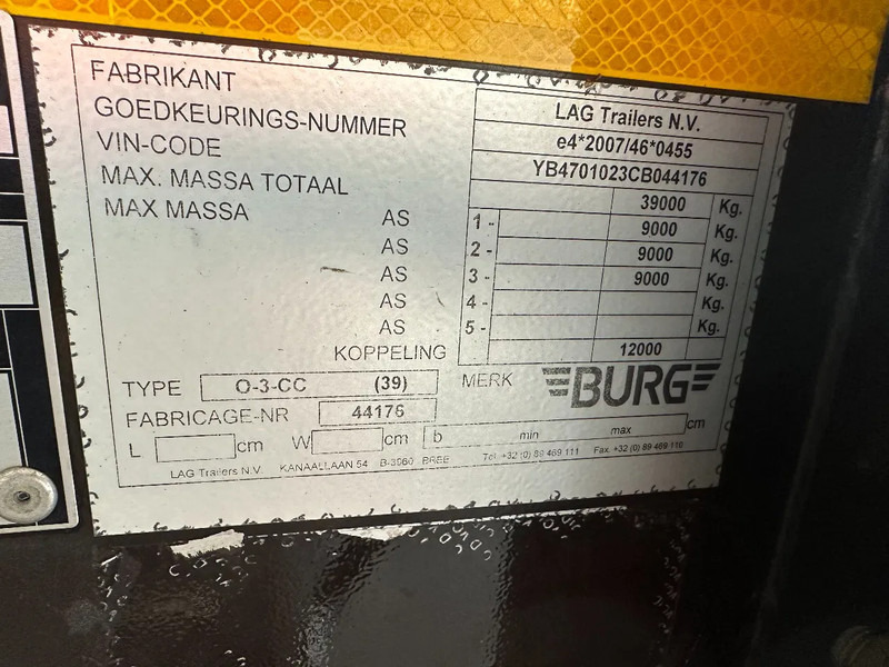 Burg 20FT ADR (EX/II, EX/III, FL, AT), Leergewicht : 3.690kg, SAF INTRADISC, 2x Liftachse, NL-Chassis, , APK/ADR: 10-2025 в лизинг Burg 20FT ADR (EX/II, EX/III, FL, AT), Leergewicht : 3.690kg, SAF INTRADISC, 2x Liftachse, NL-Chassis, , APK/ADR: 10-2025: фото 19