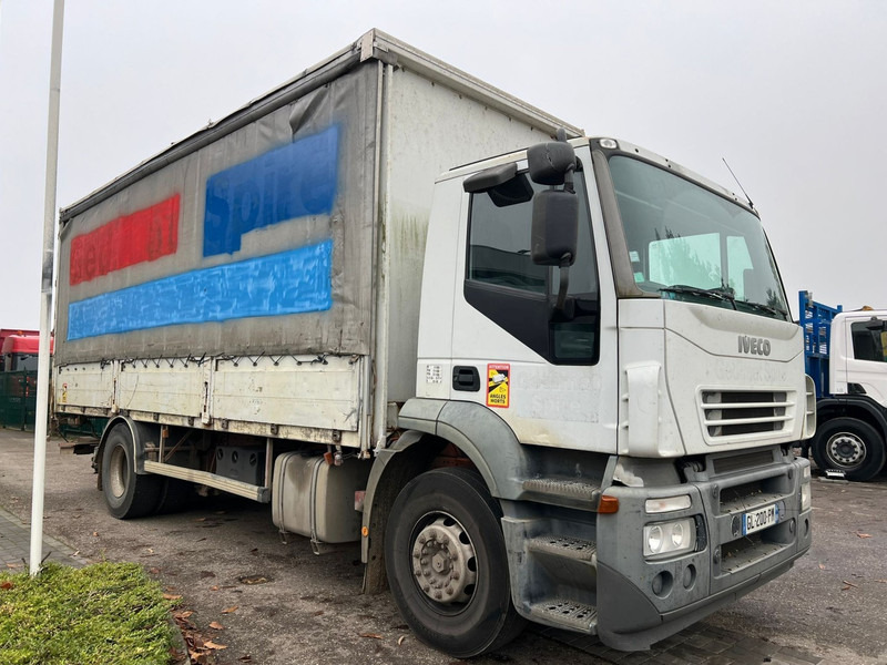 Iveco STRALIS 270 - 190S27 4x2 BACHER RIDELLES / BOX + ALU SIDE BOARDS - 6m90 - MANUAL ZF - EURO 3 - AIR SUSPENSION - Тентованный грузовик: фото 1