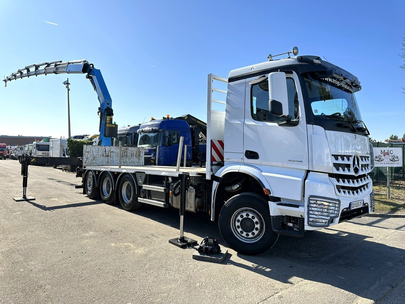 Mercedes-Benz AROCS 3246 8x4 TRIDEM + CRANE (25m!) PALFINGER PK 34002 G SH (8x) - *102.000km* - LIFT + STEERING AXLE - PLATFORM 6m65 + TWISTLOCKS - Автоманипулятор: фото 1 Mercedes-Benz AROCS 3246 8x4 TRIDEM + CRANE (25m!) PALFINGER PK 34002 G SH (8x) - *102.000km* - LIFT + STEERING AXLE - PLATFORM 6m65 + TWISTLOCKS - Автоманипулятор: фото 1