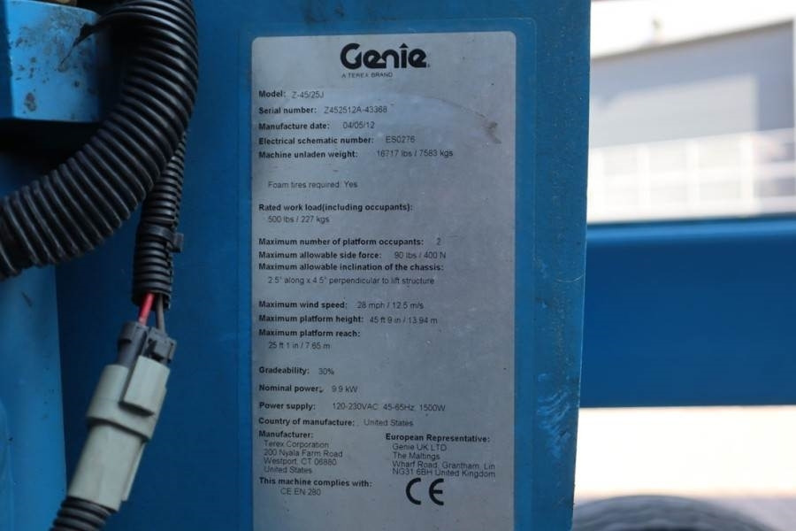 Genie Z45/25J Bi-Energy Diesel / Battery, 4x2 Drive, 16m  в лизинг Genie Z45/25J Bi-Energy Diesel / Battery, 4x2 Drive, 16m: фото 6