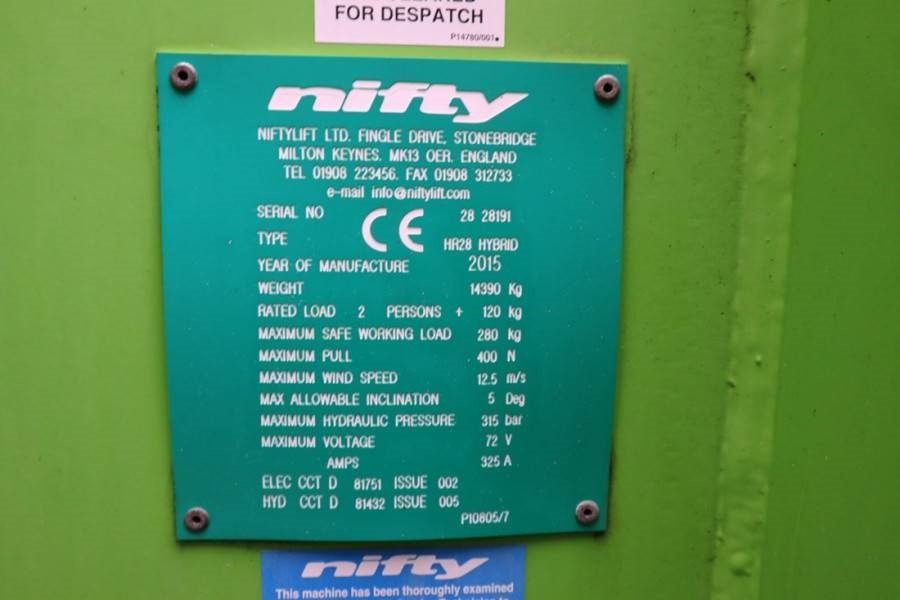 Niftylift HR28 HYBRIDE Valid inspection, *Guarantee! Hybrid,  в лизинг Niftylift HR28 HYBRIDE Valid inspection, *Guarantee! Hybrid,: фото 6