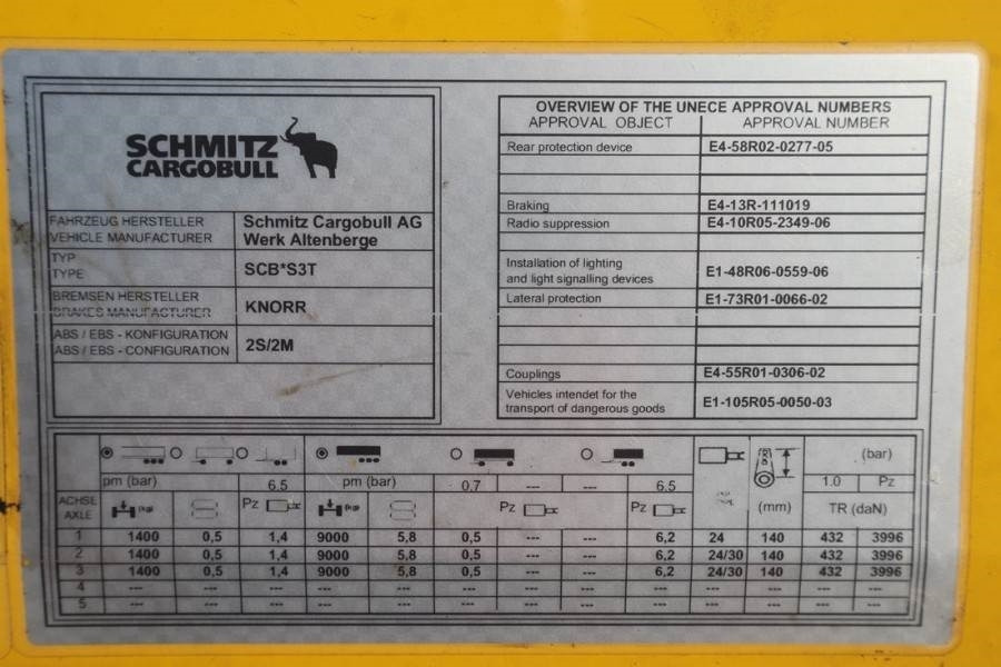 Schmitz Cargobull SCB3ST CoC Documents, TuV Loading Certif  в лизинг Schmitz Cargobull SCB3ST CoC Documents, TuV Loading Certif: фото 7