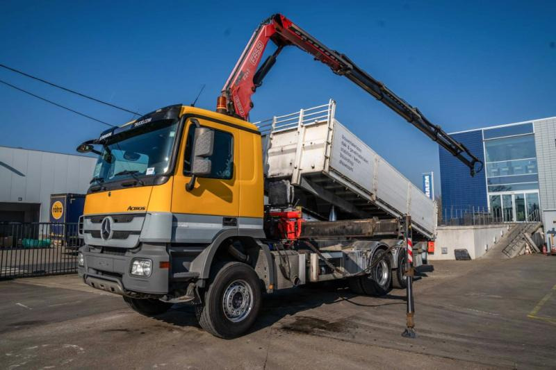 Mercedes ACTROS 3344 K-MP3+FASSI F245 - Самосвал, Автоманипулятор: фото 1
