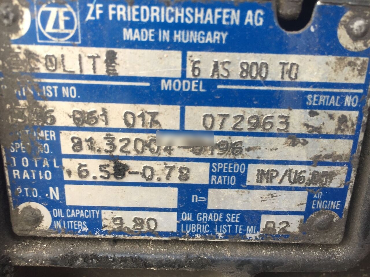 ZF Ecolite 6AS800TO   truck - Коробка передач для Грузовиков: фото 1
