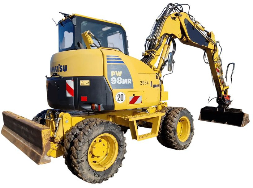 Komatsu PW 98MR-8, 2017 ROK, 5200 MTH, BEZ DPF i ADBLUE - Колёсный экскаватор: фото 1