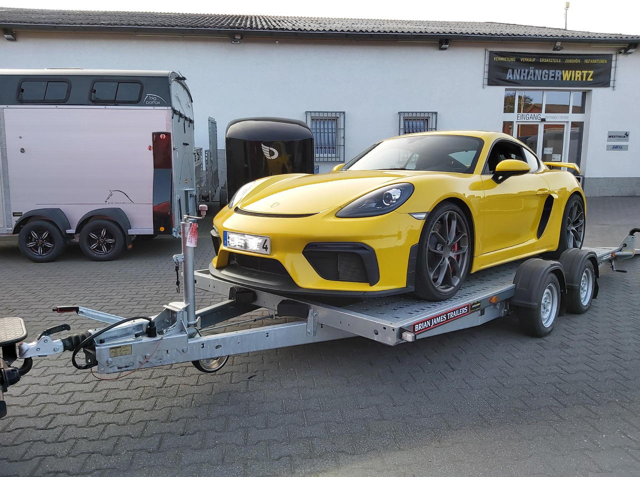 Brian James A4 Transporter 450x200cm greyline X Rampen Stützen 240cm 2600kg Aktion - Прицеп-автовоз: фото 1